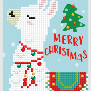 Diamond Dotz Greeting Card Kit: Christmas Llama - Image 1