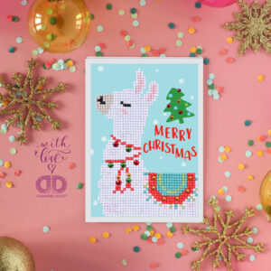 Diamond Dotz Greeting Card Kit: Christmas Llama - Image 2