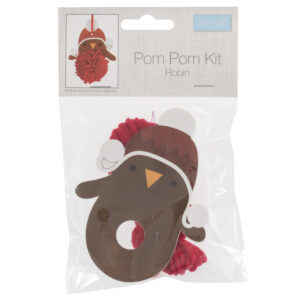 Trimits Pom Pom Decoration Kit: Christmas: Robin - Image 1