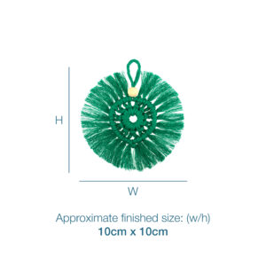 Trimits Macramé Kit: Decoration: Wreath: Green - Image 5