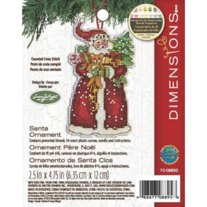 Dimensions Counted Cross Stitch Kit: Decoration: Santa - Image 2