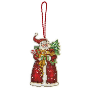 Dimensions Counted Cross Stitch Kit: Decoration: Santa - Image 1