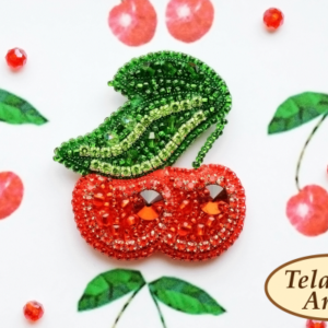 Tela Artis Brooch Making Kit - Cherry - Image 1