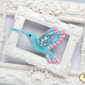 Tela Artis Brooch Making Kit - Humming Bird Dawn - Image 1
