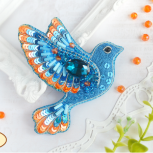 Tela Artis Brooch Making Kit - Blue bird of Happiness - Image 1
