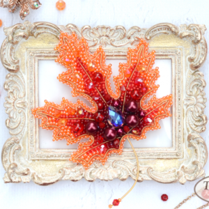 Tela Artis Brooch Making Kit - Fire Leaf - Image 1
